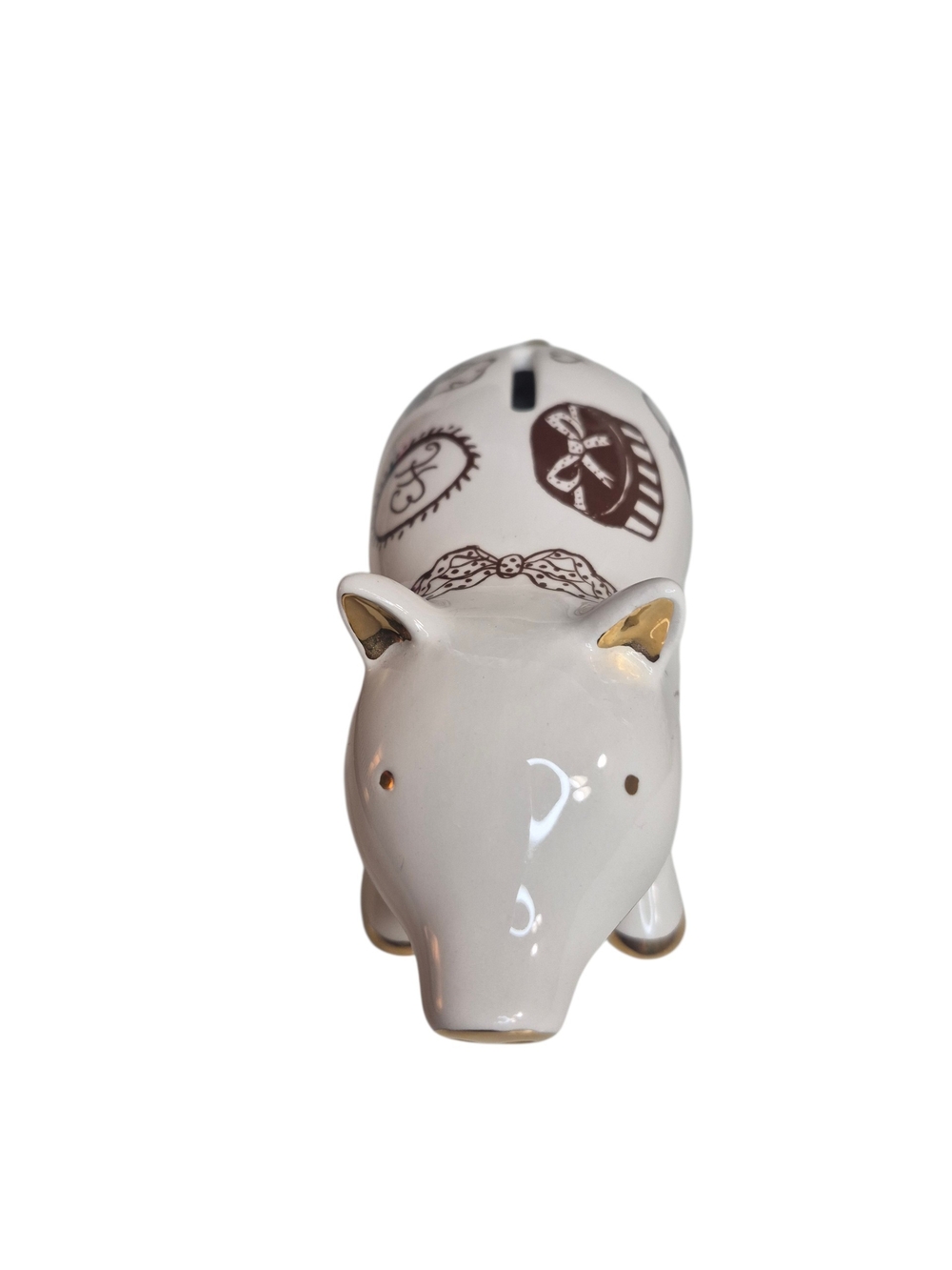 RARE Henri Bendel Iconic Ceramic Piggy Bank Like New - Picture 2 of 5
